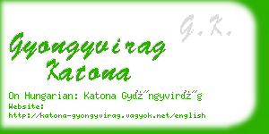 gyongyvirag katona business card